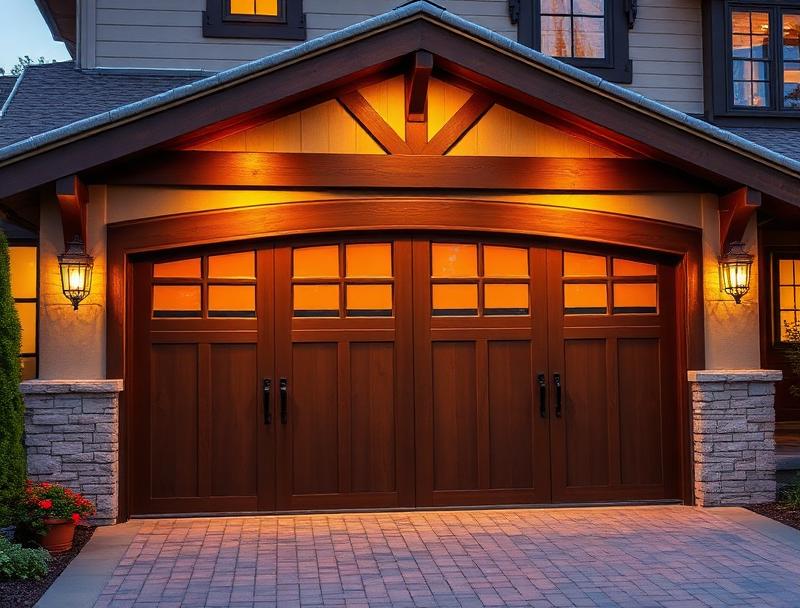 Traditional carriage style garage door by La Vernia Garage Doors